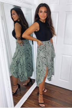 Black 2 In 1 Padded Shoulder Midi Dress